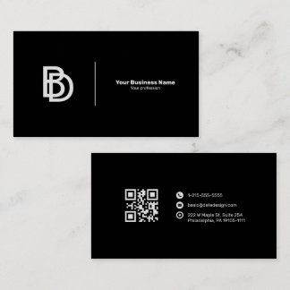 Cartão de Visita Premium com Logotipo e código QR