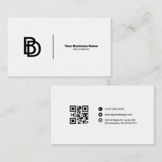 Cartão de Visita Premium com Logotipo e código QR
