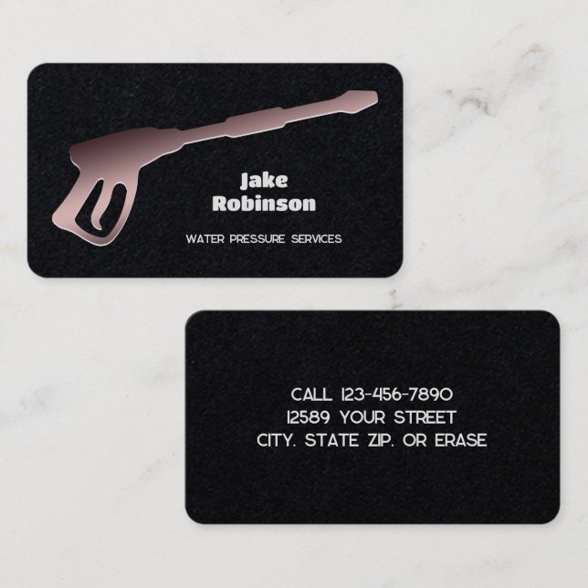 Cartão De Visita Premium de Washer de Pressão (Frente/Verso)