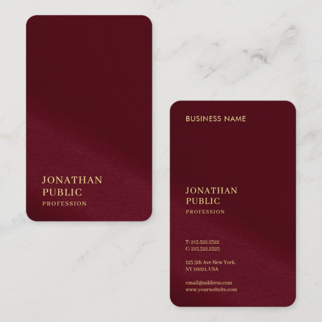 Cartão De Visita Premium Linen Ocean Japonês Tamanho Dourado Texto  (Frente/Verso)