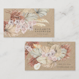 Cartão De Visita Premium Pampas Original Kraft Modern Designer