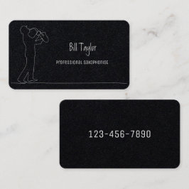 Cartão De Visita Premium saxofônico