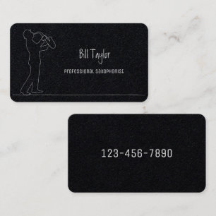 Cartão De Visita Premium saxofônico
