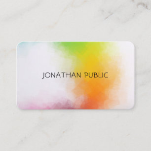 Cartão De Visita Premium Silk Finish Elegant Abstrato Art Modern