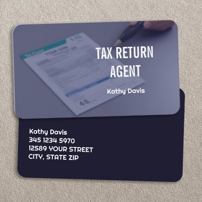 Cartão De Visita Preparador de Imposto (Tax Preparer Business Cards)