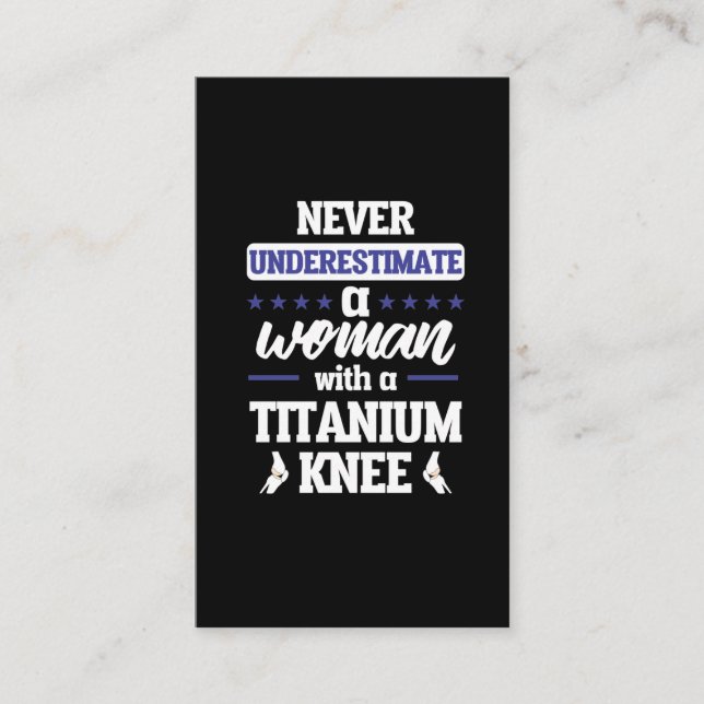 Cartão De Visita Presente de Recuperação de Cirurgia de Substituiçã (Frente)