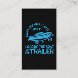 Cartão De Visita Presente do barco que carrega o barco no reboque