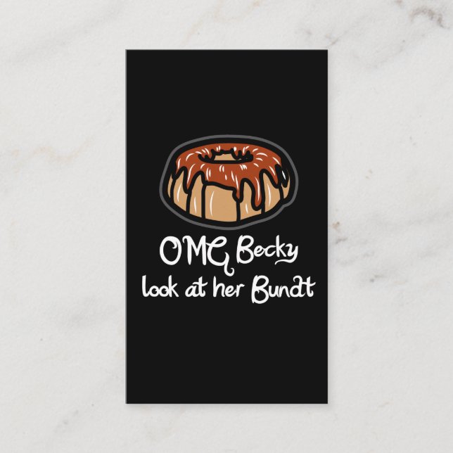 Cartão De Visita Presente do cozimento para o olhar do padeiro OMG (Frente)