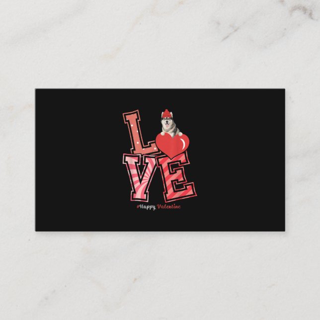 Cartão De Visita Presente do Dia de os namorados do rouco | Design  (Frente)