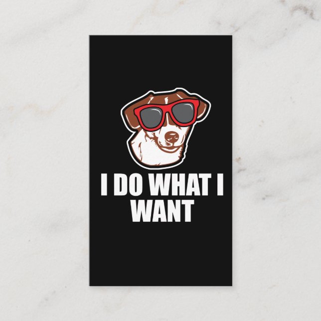 Cartão De Visita Presente engraçado do cão de Jack Russell Terrier (Frente)