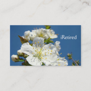 Cartão De Visita presentes iRetired da aposentadoria das flores dos