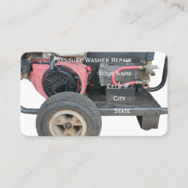 Cartão De Visita Pressure Washer Repair Business Card