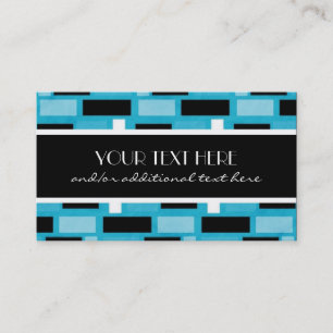 Cartão De Visita Preto, branco & azul