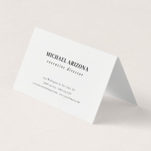 Cartão De Visita Preto Branco Minimalista Simples Plano 