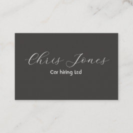 Cartão de visita preto clássico