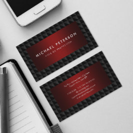 Cartão De Visita Preto clássico e vermelho