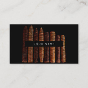 Cartão De Visita Preto cubano Vip de Habana dos charutos