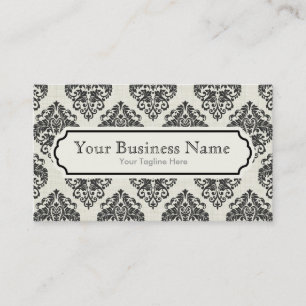 Cartão de visita preto da cor damasco