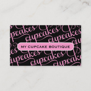 Cartão De Visita Preto de 311 cupcakes