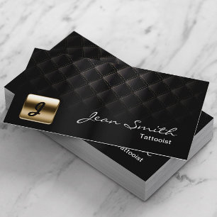 Cartão de visita preto & Dourado luxuoso da arte