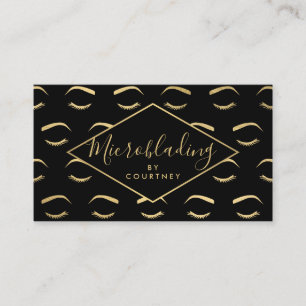 Cartão De Visita Preto/Dourado para microlâmina de correias e lâmin