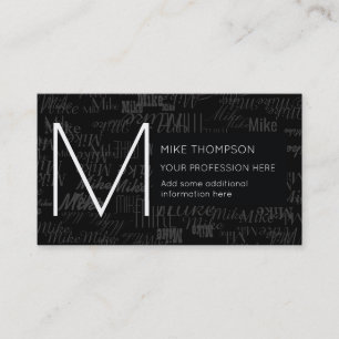 Cartão De Visita preto e branco