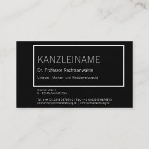 Cartão De Visita preto e branco