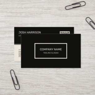 Cartão de visita Preto E Branco
