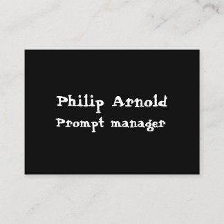 Cartão de visita preto e branco