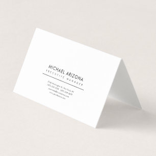 Cartão De Visita Preto e Branco Minimalista Simples Premium Lino