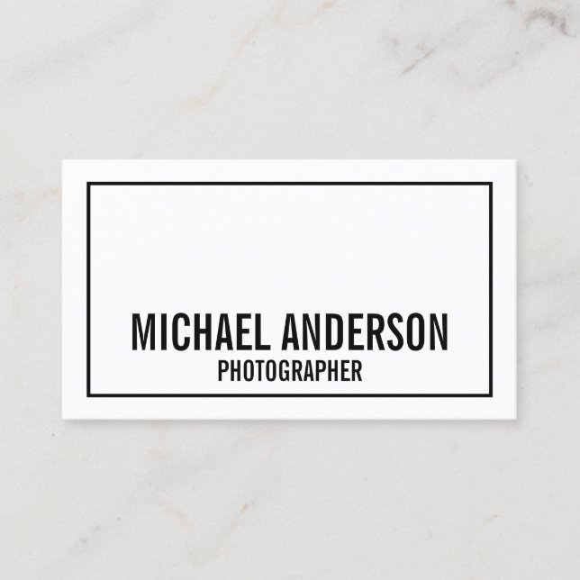 Cartão De Visita Preto e Branco Negrito (Frente)