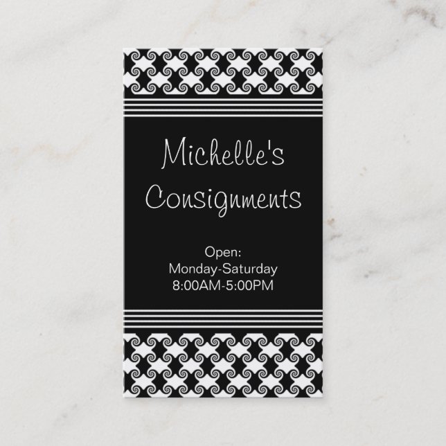 Cartão de visita, preto e branco, para rodar refin (Frente)