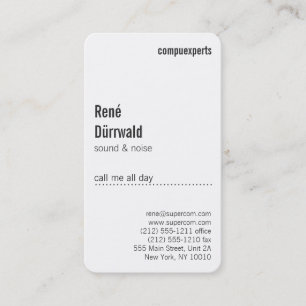 Cartão De Visita Preto e branco profissional