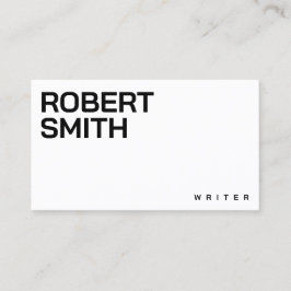 Cartão de visita preto e branco simples moderno