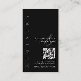 Cartão De Visita Preto e Branco Simples Moderno — Registro de Casam