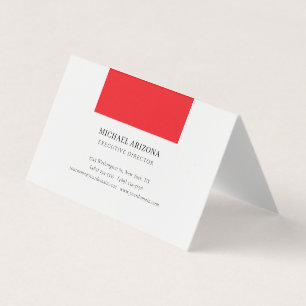 Cartão De Visita Preto e Branco Vermelho Minimalista Simples Modern