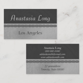 Cartão De Visita Preto e Cinza modernos