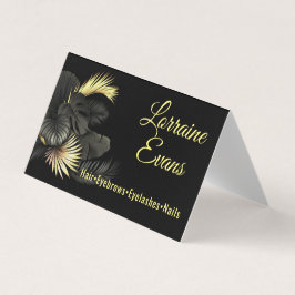 Cartão De Visita Preto e Dourado.