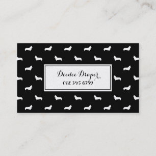 Cartão de visita preto e Dourado da silhueta do