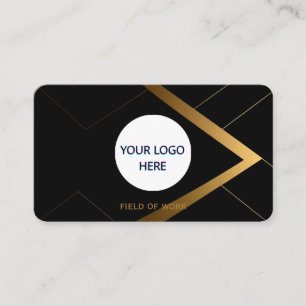 Cartão De Visita Preto e Dourado totalmente personalizável