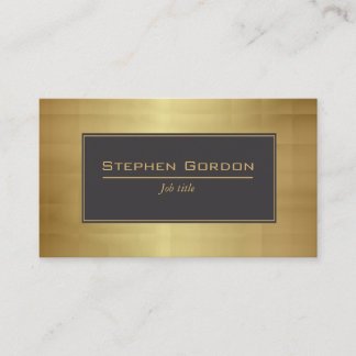 Cartão De Visita Preto e ouro elegantes