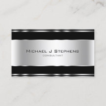 Preto e Prata Modernos Elegantes Profissionais