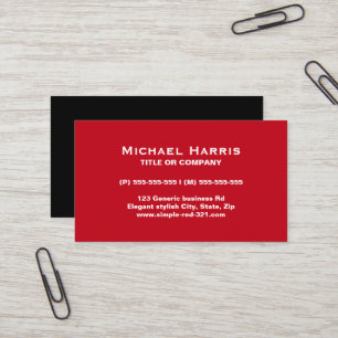 cartão de visita preto e vermelho elegante modern