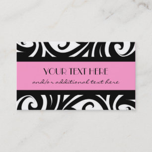 Cartão De Visita Preto elegante & branco