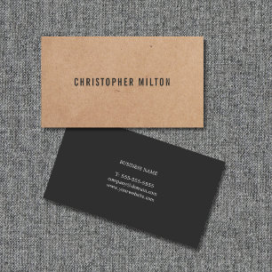 Cartão De Visita Preto elegante moderno papel de embalagem IMPRESSO