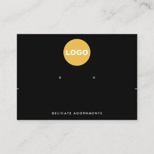 Cartão De Visita Preto Horizontal Adicionar Colar Colar Logotipo Al