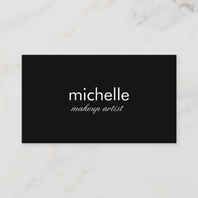 Cartão De Visita Preto Minimalista (Frente)