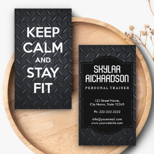 Cartão De Visita Preto Moderno e Branco  Formador em gesso e Malha