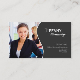 Cartão de visita preto moderno elegante