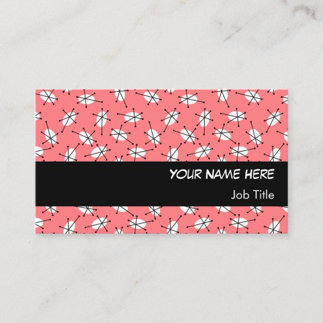 Cartão de visita preto multirosa Dazzle (Frente)